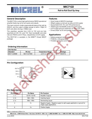 MIC7122BMM datasheet  